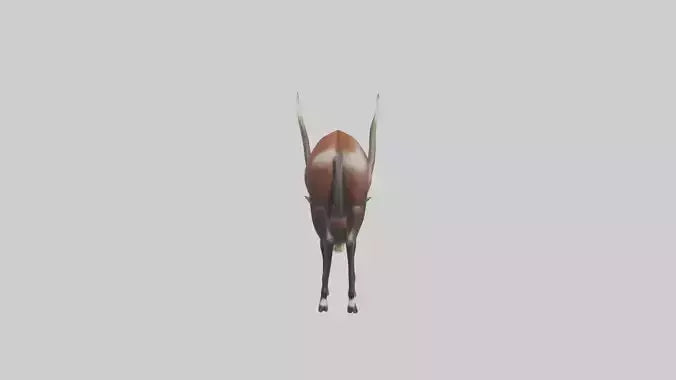 3D model Giant Sable Antelope grazing model VR / AR / low-poly