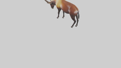 3D model Giant Sable Antelope grazing model VR / AR / low-poly