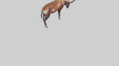 3D model Giant Sable Antelope grazing model VR / AR / low-poly