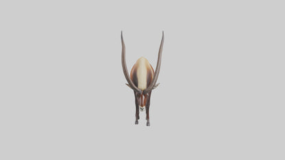3D model Giant Sable Antelope grazing model VR / AR / low-poly