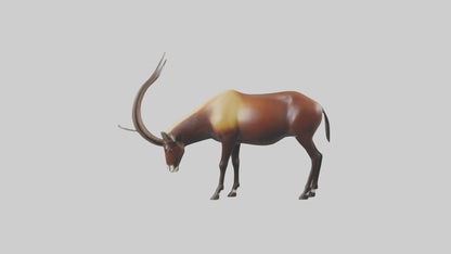 3D model Giant Sable Antelope grazing model VR / AR / low-poly