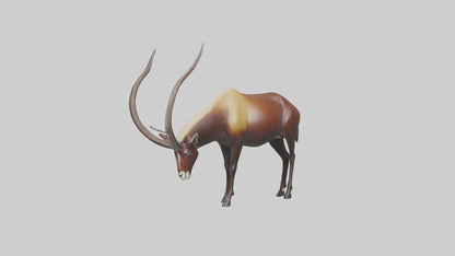 3D model Giant Sable Antelope grazing model VR / AR / low-poly