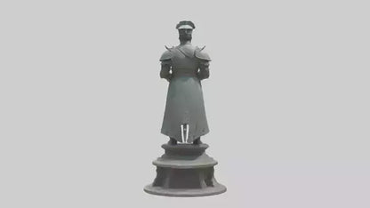 3D model Giant Soldier statue model VR / AR / low-poly