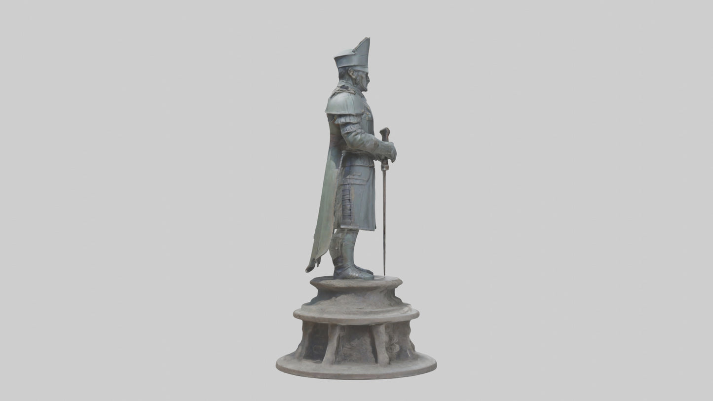 3D model Giant Soldier statue model VR / AR / low-poly