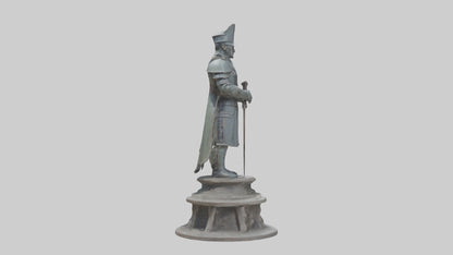 3D model Giant Soldier statue model VR / AR / low-poly