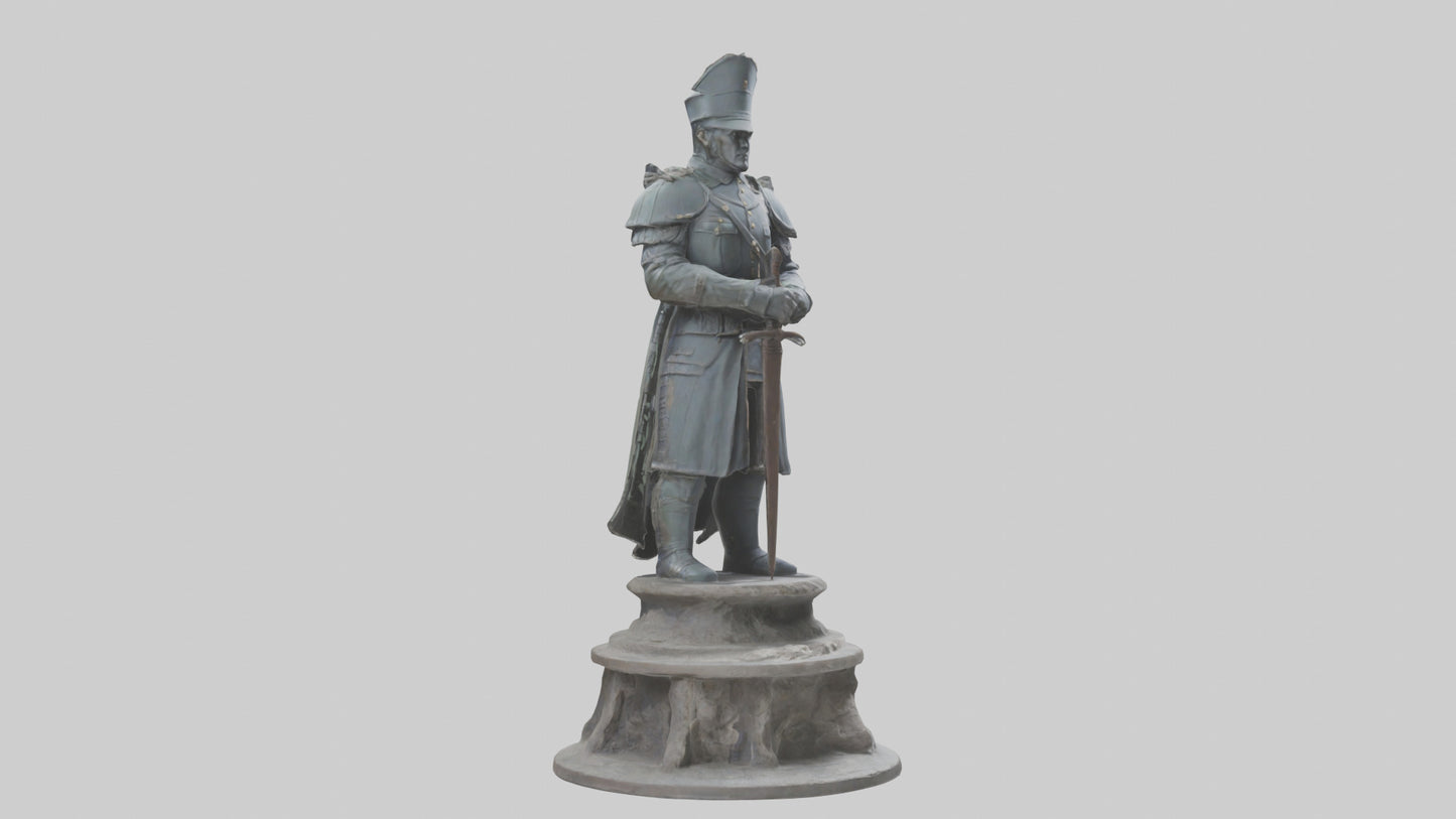 3D model Giant Soldier statue model VR / AR / low-poly