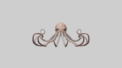 3D model Giant Squid gliding model VR / AR / low-poly