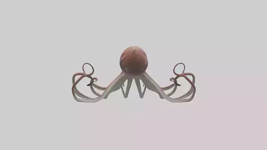 3D model Giant Squid gliding model VR / AR / low-poly