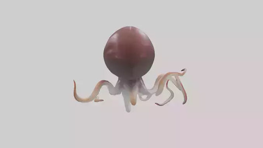 3D model Giant Squid propelling model VR / AR / low-poly