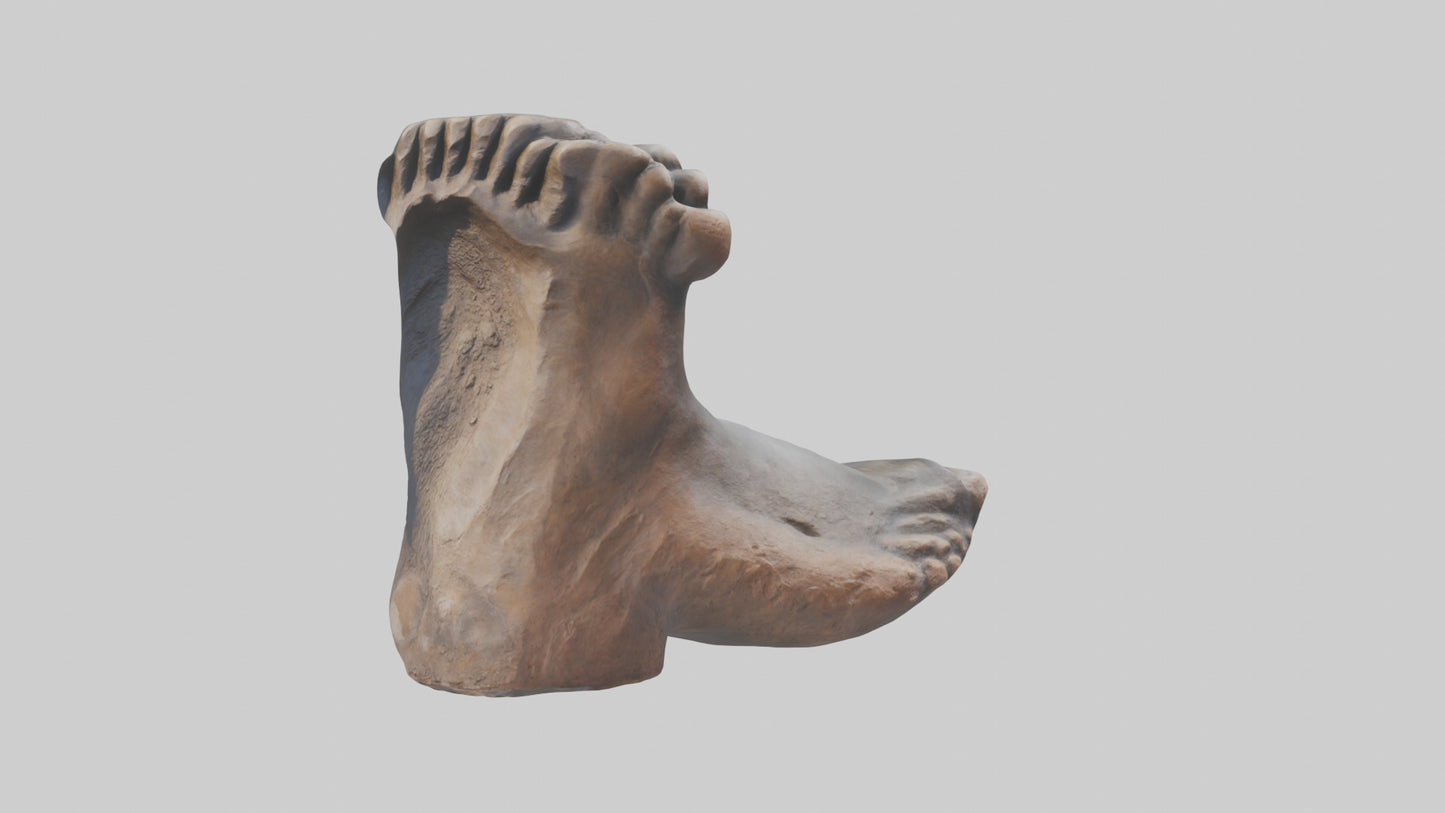 3D model Giants Footprint statue model VR / AR / low-poly