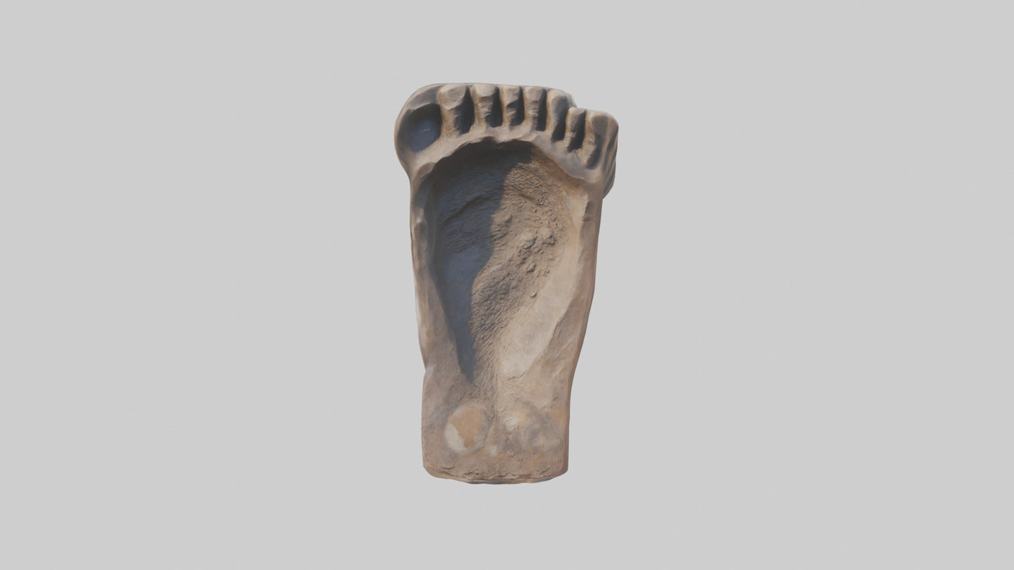 3D model Giants Footprint statue model VR / AR / low-poly
