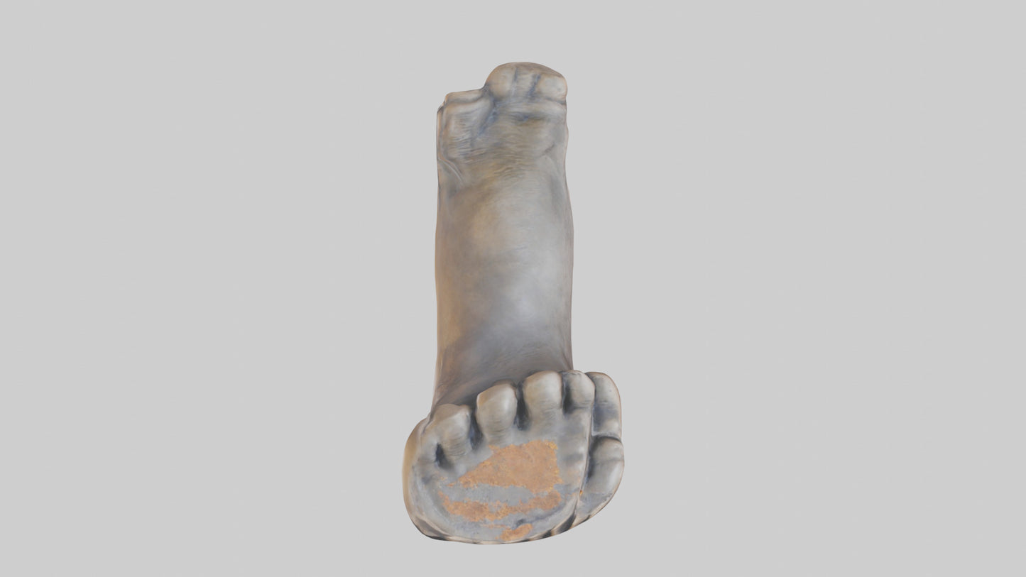3D model Giants Footprint statue model VR / AR / low-poly