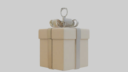 3D model Gift box keychain model VR / AR / low-poly