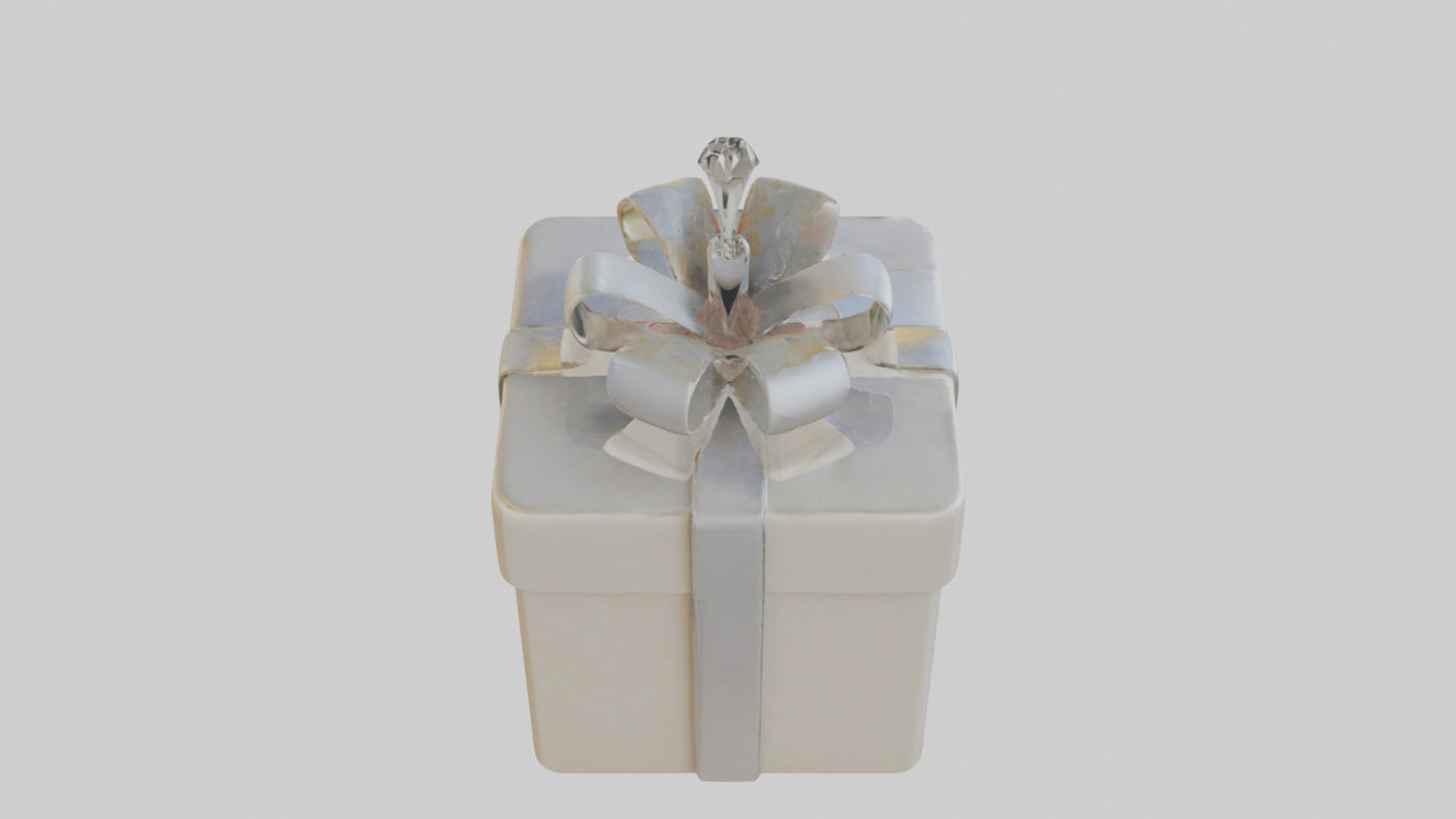 3D model Gift box keychain model VR / AR / low-poly