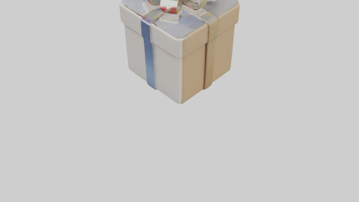 3D model Gift box keychain model VR / AR / low-poly