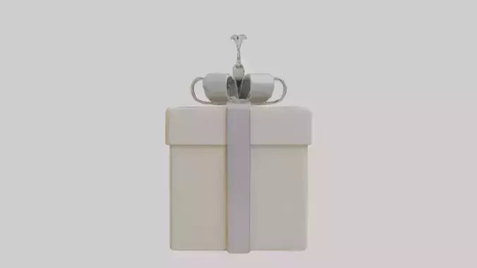 3D model Gift box keychain model VR / AR / low-poly