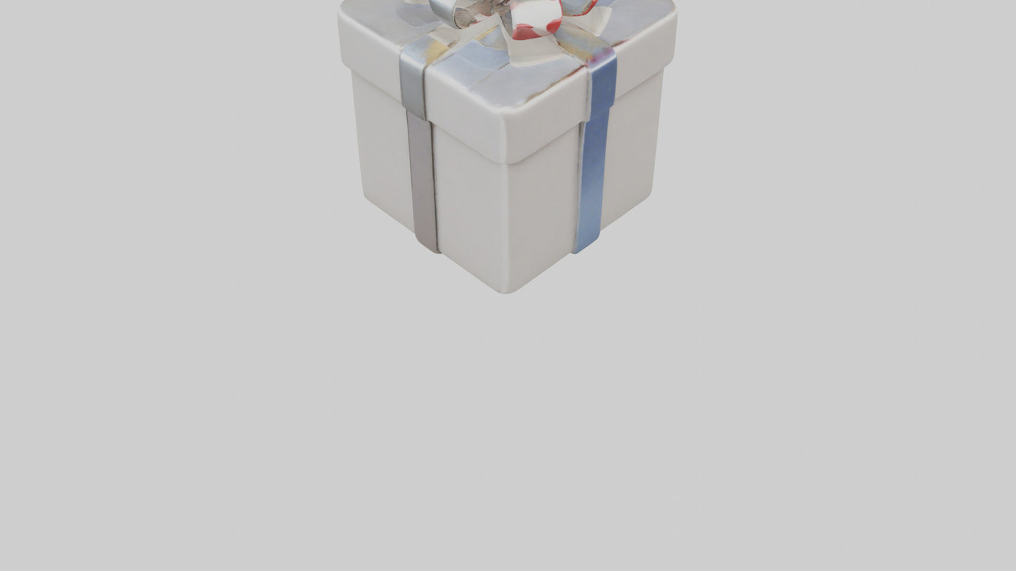 3D model Gift box keychain model VR / AR / low-poly
