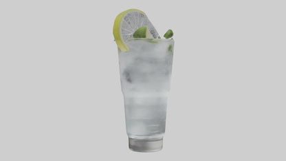 Gin and tonic model VR / AR / low-poly
