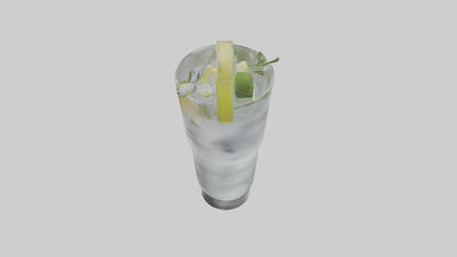 Gin and tonic model VR / AR / low-poly