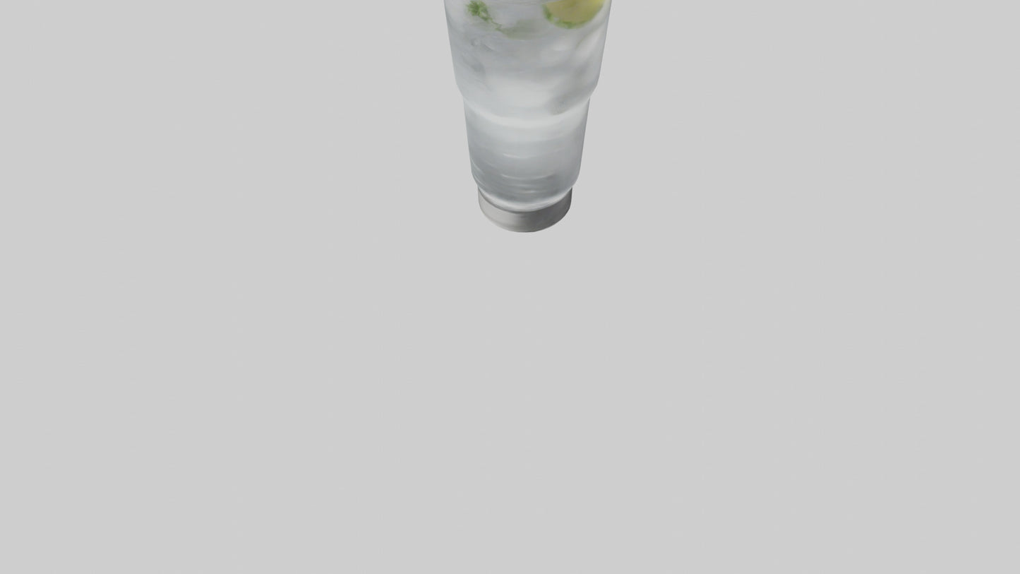 Gin and tonic model VR / AR / low-poly