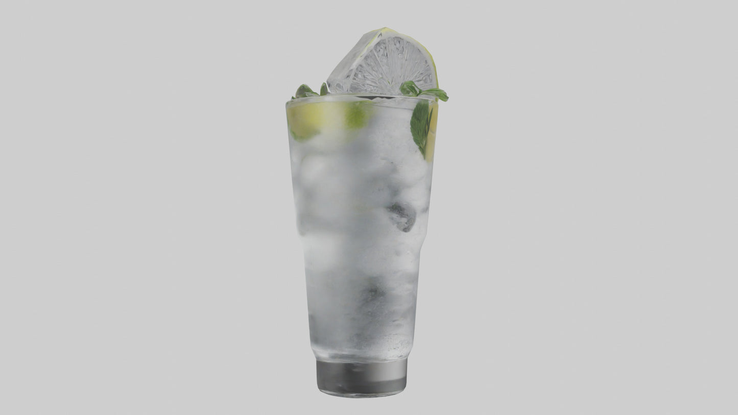 Gin and tonic model VR / AR / low-poly