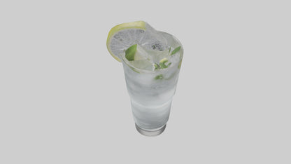 Gin and tonic model VR / AR / low-poly