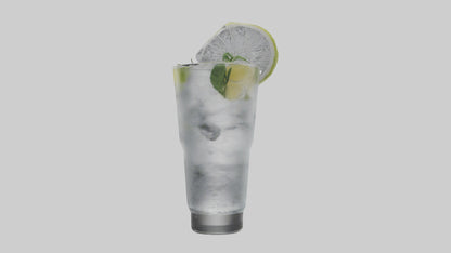 Gin and tonic model VR / AR / low-poly