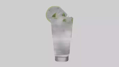 Gin and tonic model VR / AR / low-poly