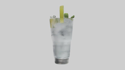 Gin and tonic model VR / AR / low-poly