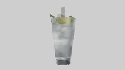 Gin and tonic model VR / AR / low-poly