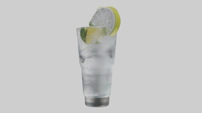 Gin and tonic model VR / AR / low-poly
