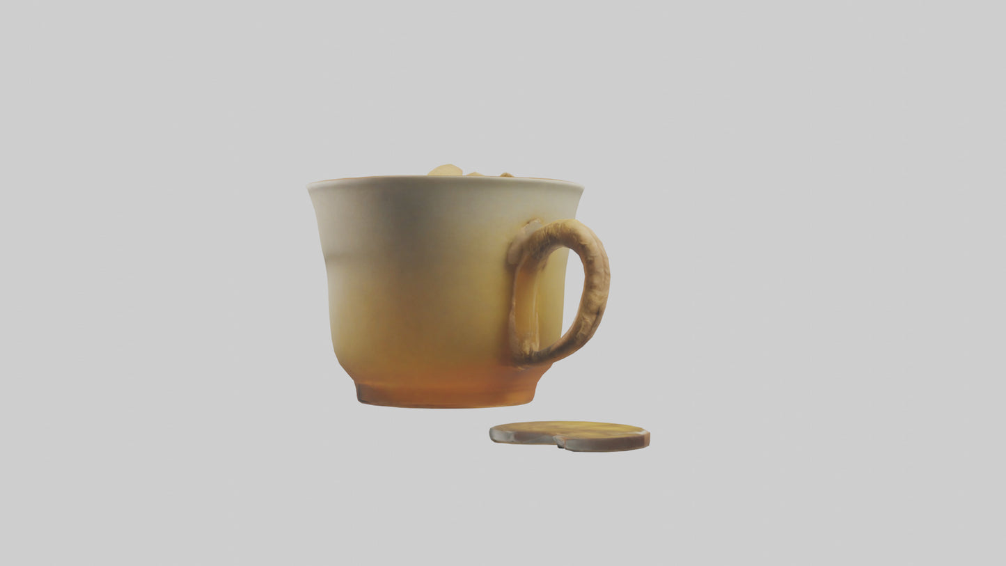 Ginger tea model VR / AR / low-poly