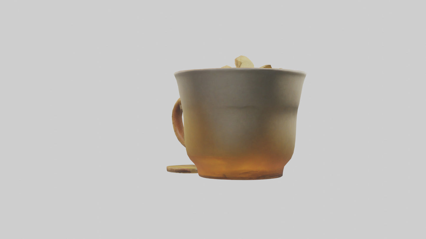 Ginger tea model VR / AR / low-poly