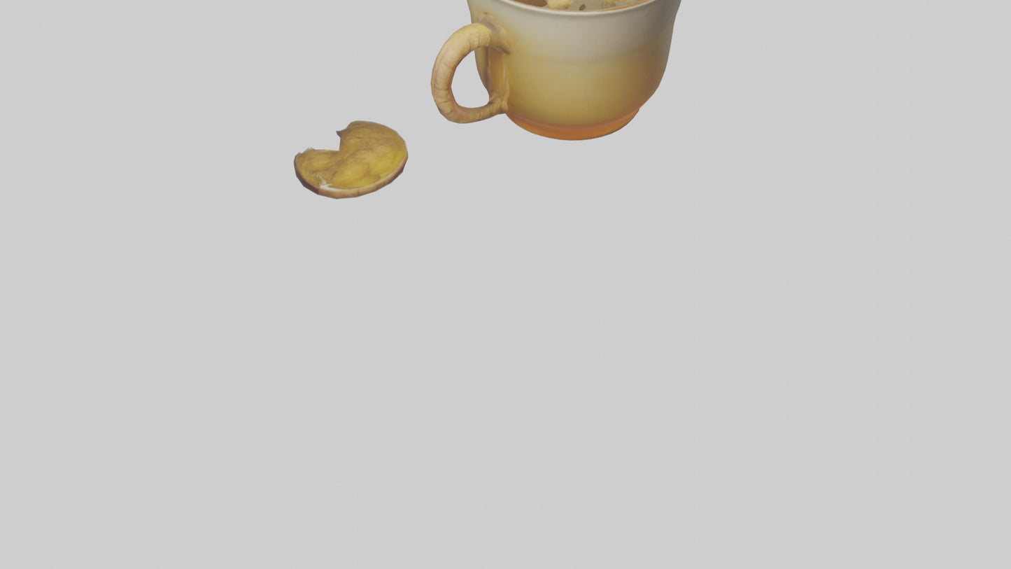 Ginger tea model VR / AR / low-poly