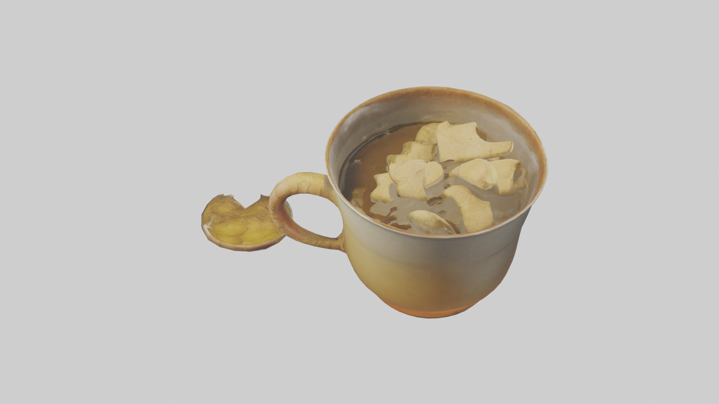 Ginger tea model VR / AR / low-poly