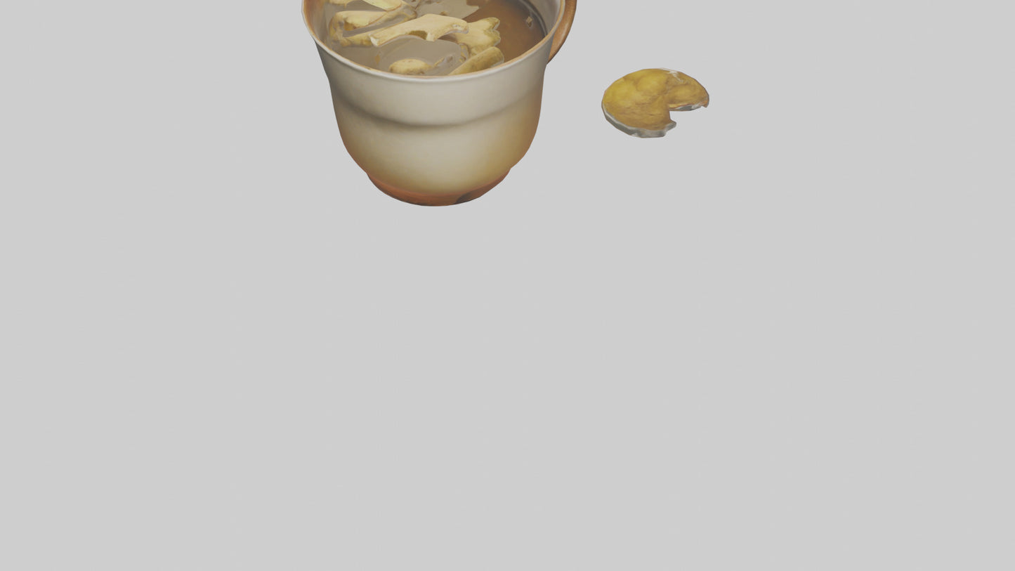 Ginger tea model VR / AR / low-poly