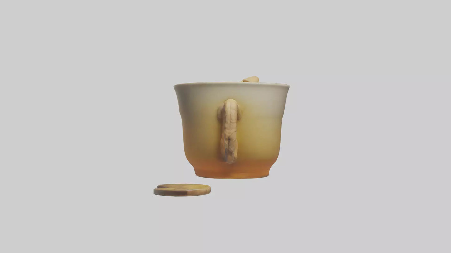 Ginger tea model VR / AR / low-poly