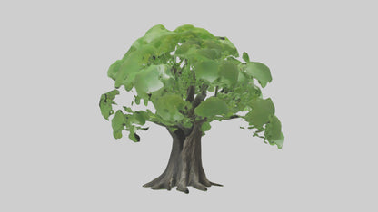 3D model Ginkgo tree model VR / AR / low-poly
