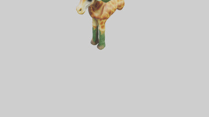 3D model Giraffe eating leaves model VR / AR / low-poly