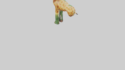 3D model Giraffe eating leaves model VR / AR / low-poly