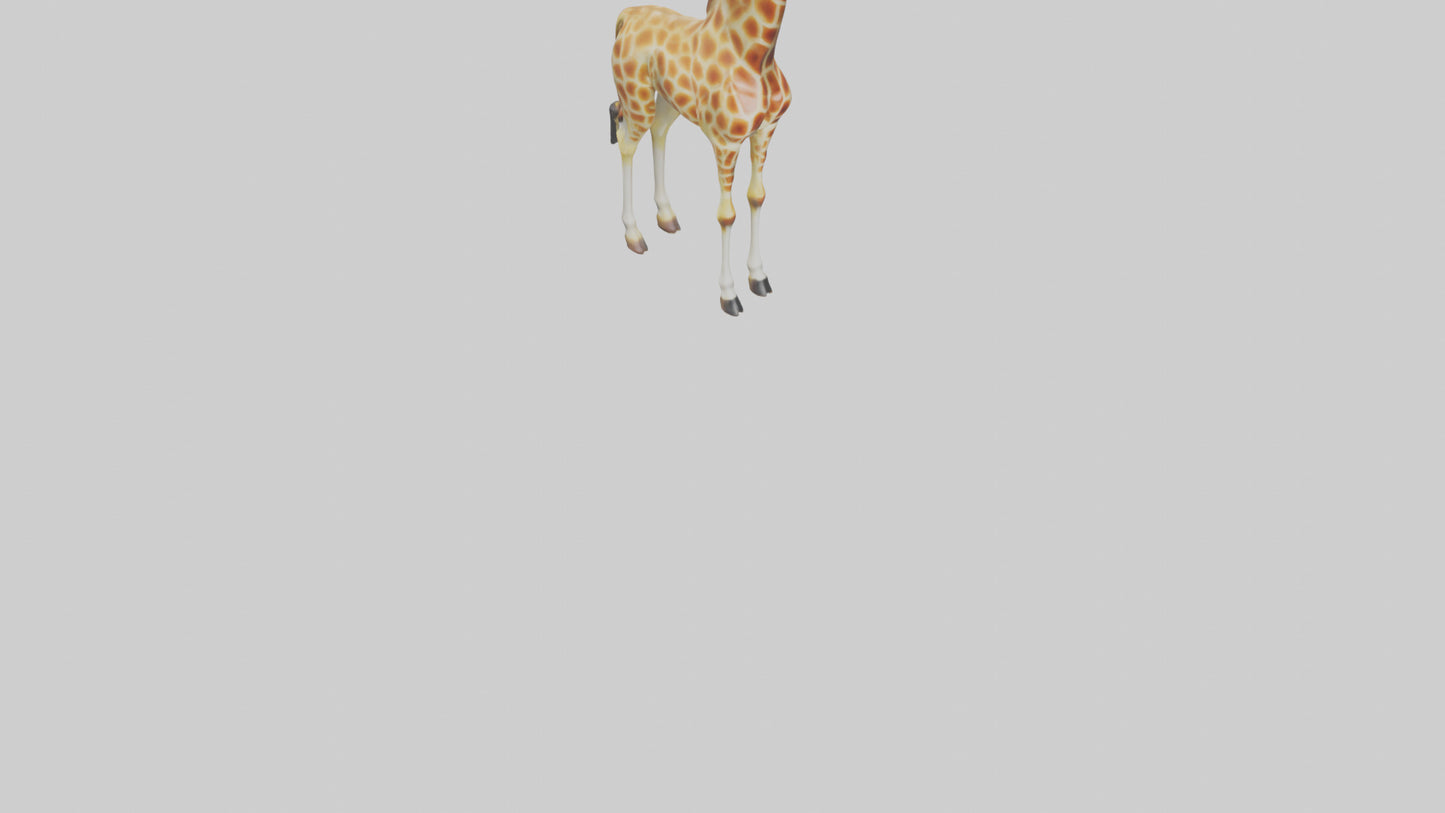 3D model Giraffe grazing model VR / AR / low-poly