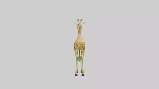 3D model Giraffe nibbling leaves model VR / AR / low-poly
