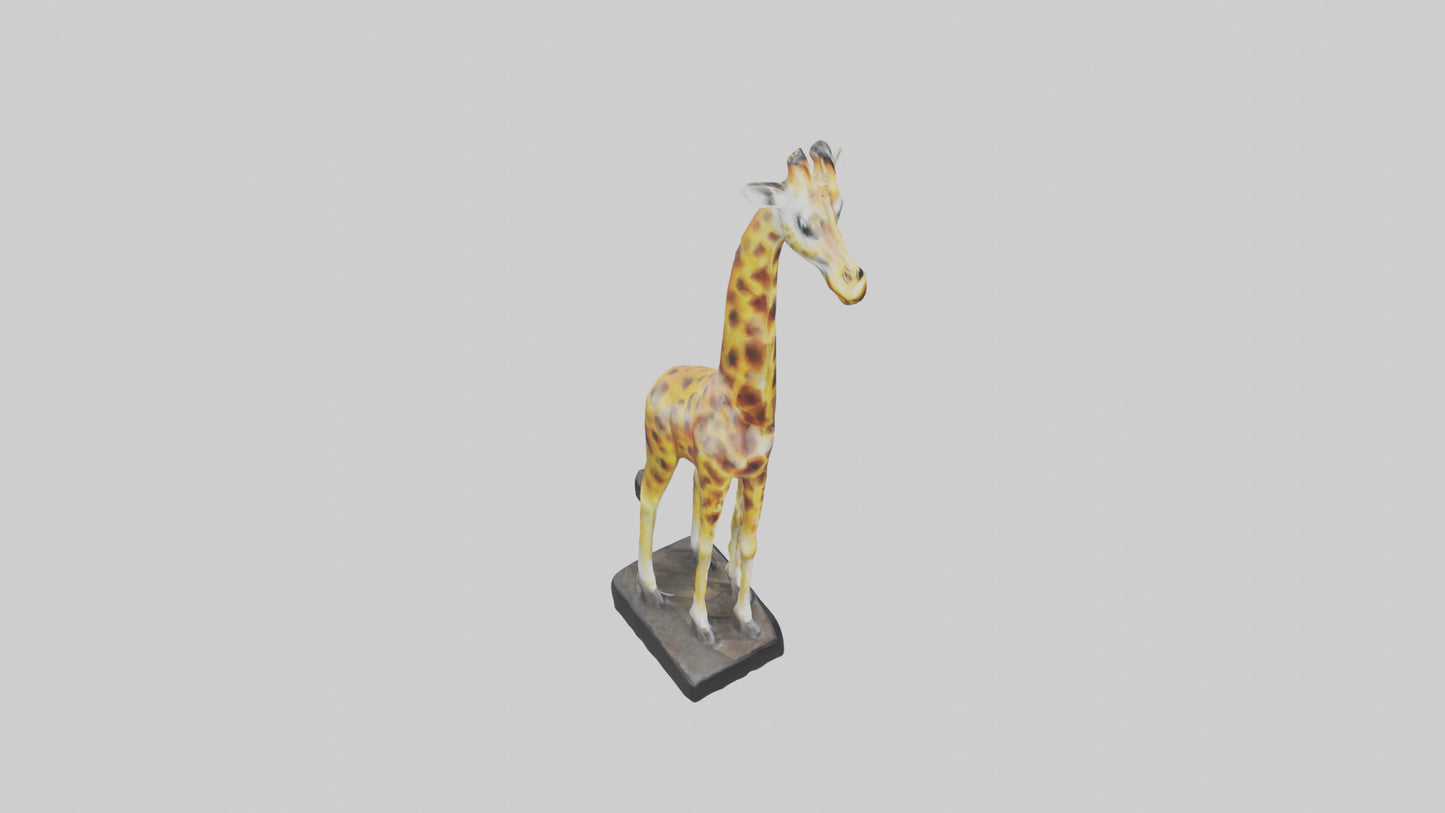 3D model Giraffe statue model VR / AR / low-poly