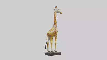 3D model Giraffe statue model VR / AR / low-poly