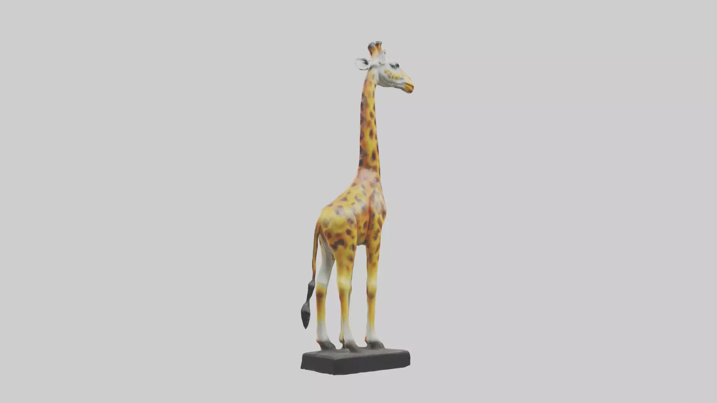 3D model Giraffe statue model VR / AR / low-poly