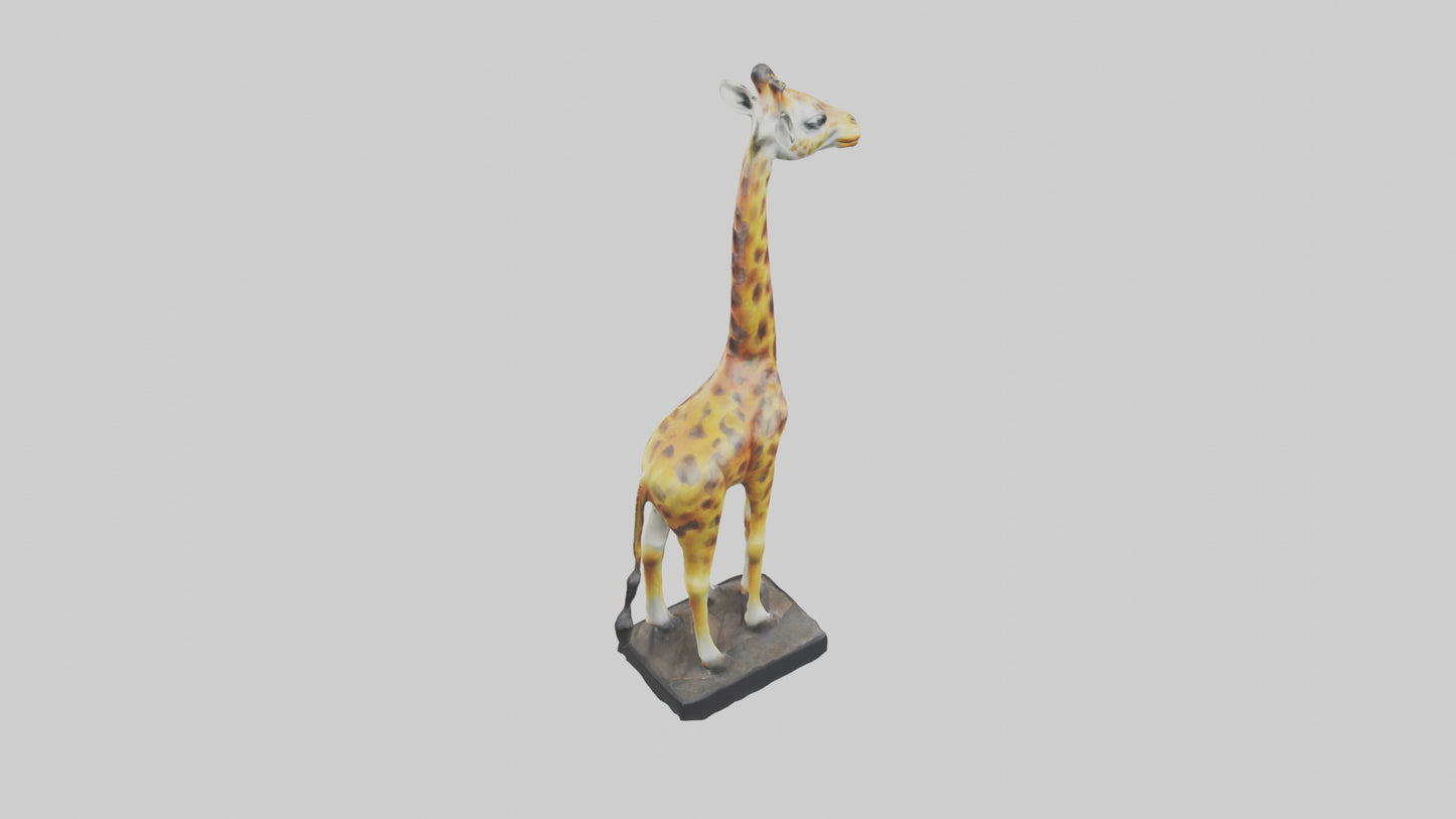 3D model Giraffe statue model VR / AR / low-poly