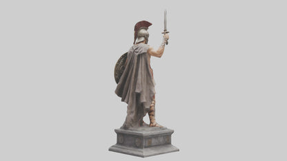 3D model Gladiator Fighting Pose statue model VR / AR / low-poly