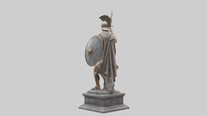 3D model Gladiator Fighting Pose statue model VR / AR / low-poly