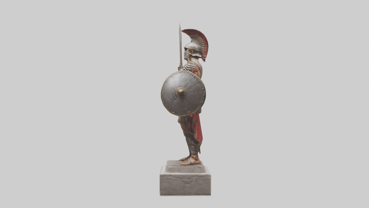 Gladiator statue model VR / AR / low-poly