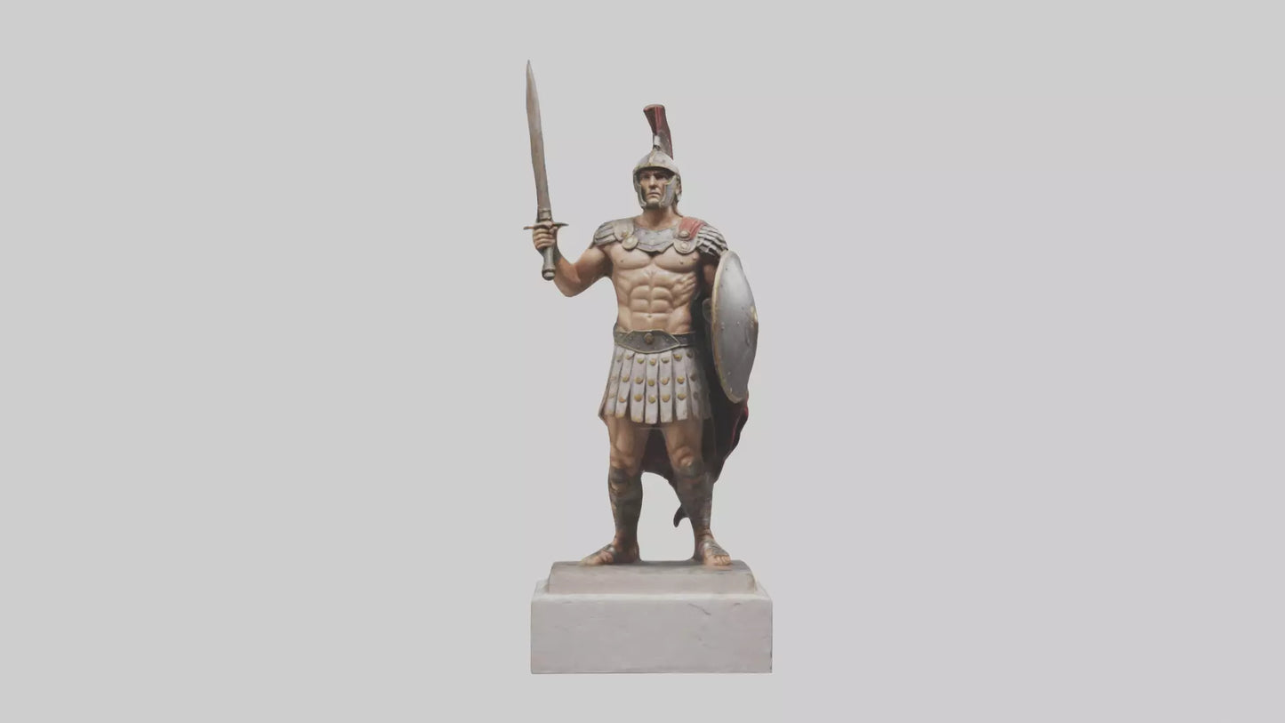 Gladiator statue model VR / AR / low-poly